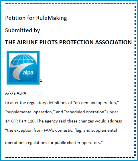 facetious ALPA petition