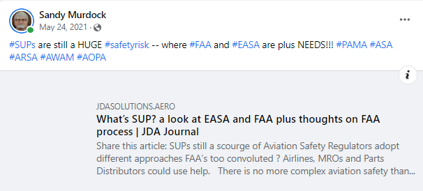 2021 JDA post of SUPs link to original in text