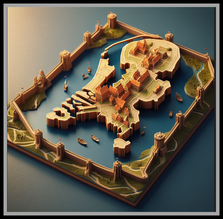 Netherlands with wall and moat