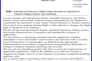 FAA Notice 8110.118