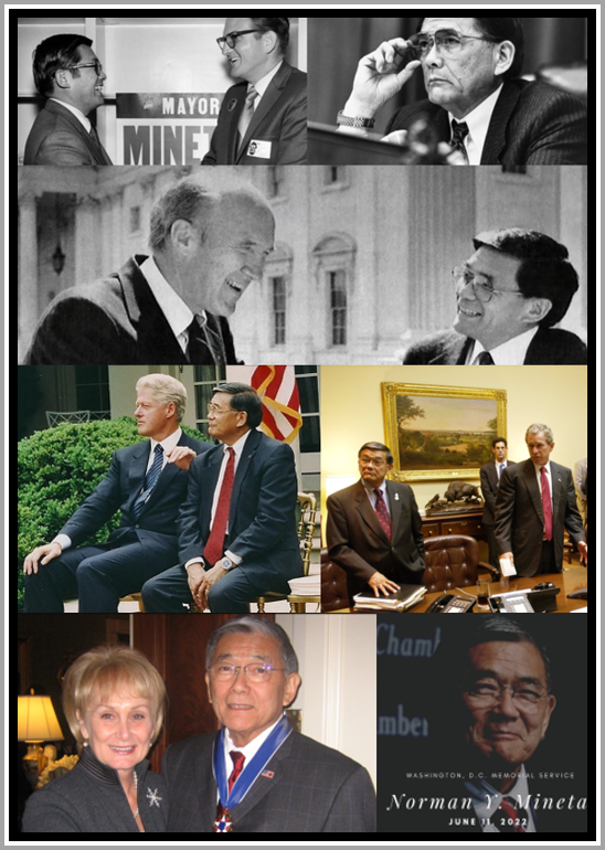 Panel of Mineta's achievements
