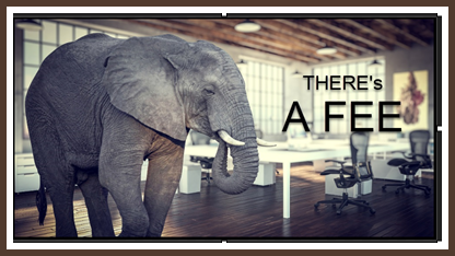 Elephant in the room --there's a fee
