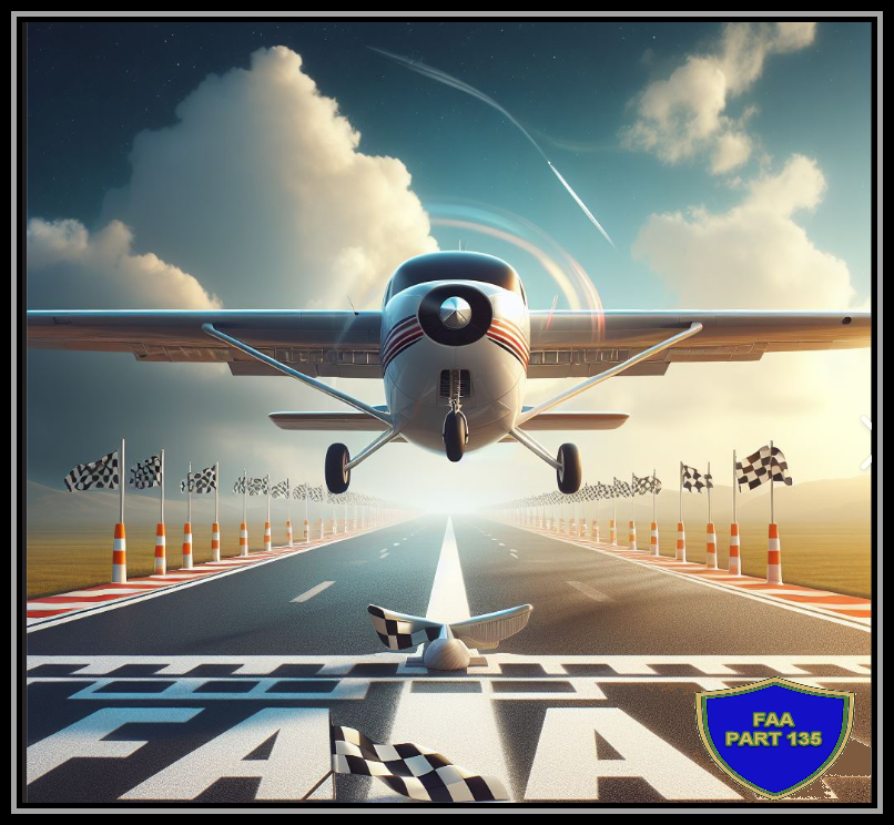 P135 aircraft crossing FAA goal line
